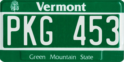 VT license plate PKG453