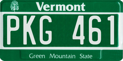 VT license plate PKG461