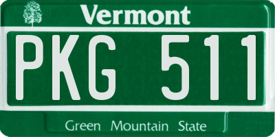 VT license plate PKG511