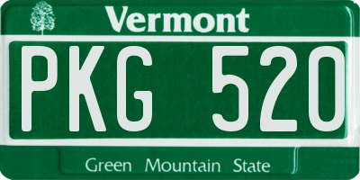 VT license plate PKG520