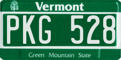 VT license plate PKG528