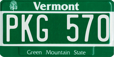 VT license plate PKG570