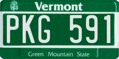 VT license plate PKG591