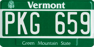 VT license plate PKG659