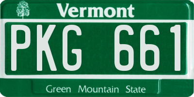 VT license plate PKG661