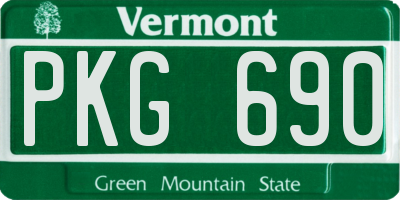 VT license plate PKG690