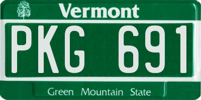 VT license plate PKG691