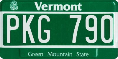 VT license plate PKG790