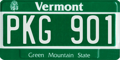 VT license plate PKG901