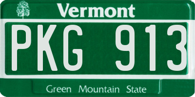 VT license plate PKG913