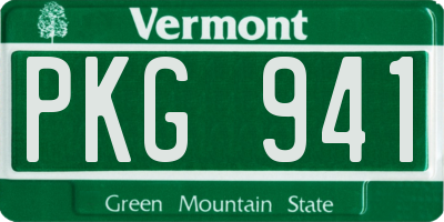 VT license plate PKG941