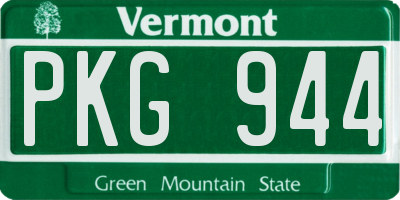 VT license plate PKG944