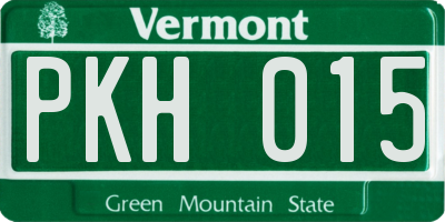 VT license plate PKH015
