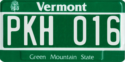 VT license plate PKH016