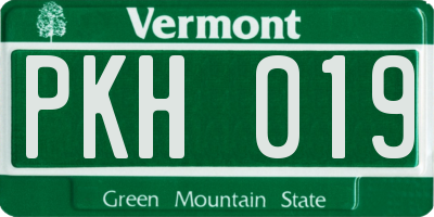VT license plate PKH019