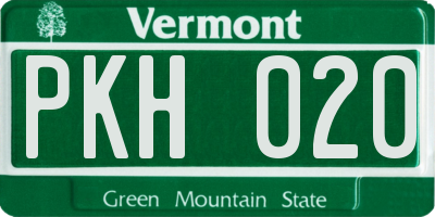VT license plate PKH020