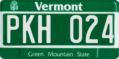 VT license plate PKH024