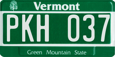 VT license plate PKH037