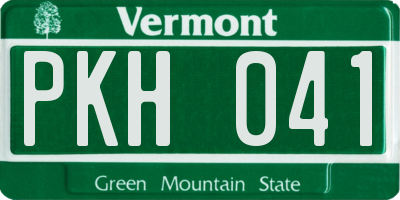 VT license plate PKH041