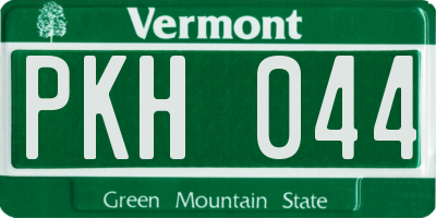 VT license plate PKH044