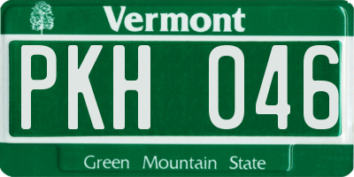 VT license plate PKH046