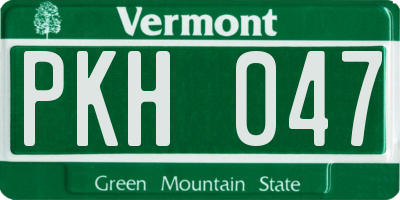 VT license plate PKH047