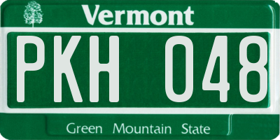 VT license plate PKH048