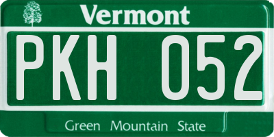 VT license plate PKH052