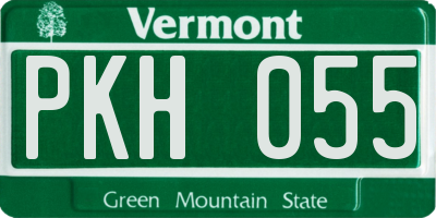 VT license plate PKH055