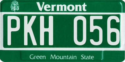 VT license plate PKH056