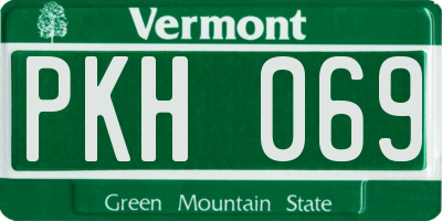 VT license plate PKH069