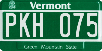 VT license plate PKH075