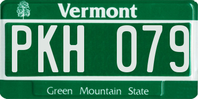 VT license plate PKH079