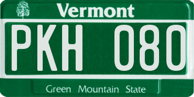 VT license plate PKH080