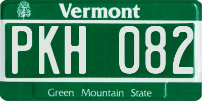 VT license plate PKH082