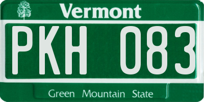 VT license plate PKH083