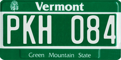 VT license plate PKH084