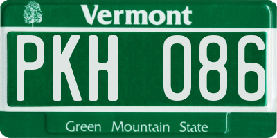 VT license plate PKH086