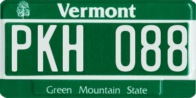 VT license plate PKH088