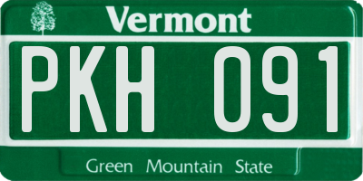 VT license plate PKH091