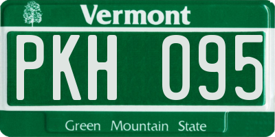 VT license plate PKH095