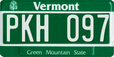 VT license plate PKH097