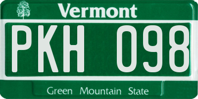 VT license plate PKH098