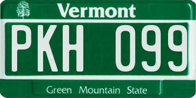 VT license plate PKH099