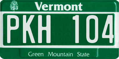 VT license plate PKH104