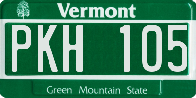VT license plate PKH105