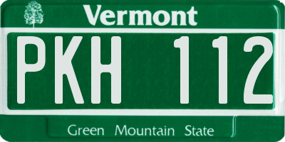 VT license plate PKH112