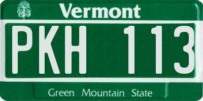 VT license plate PKH113