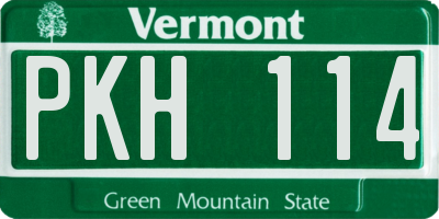 VT license plate PKH114
