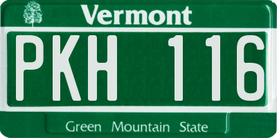 VT license plate PKH116